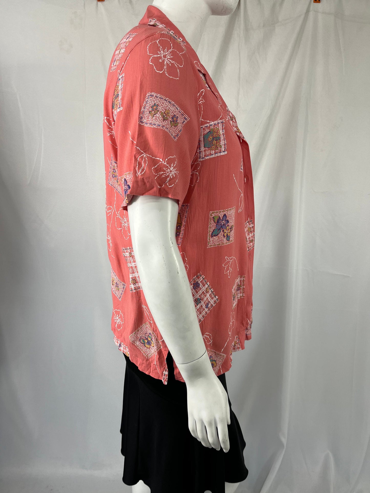 Cute Vintage Layered Button Up By Alfred Dunner / Size 14 / View Description For Measurements And Condition Details