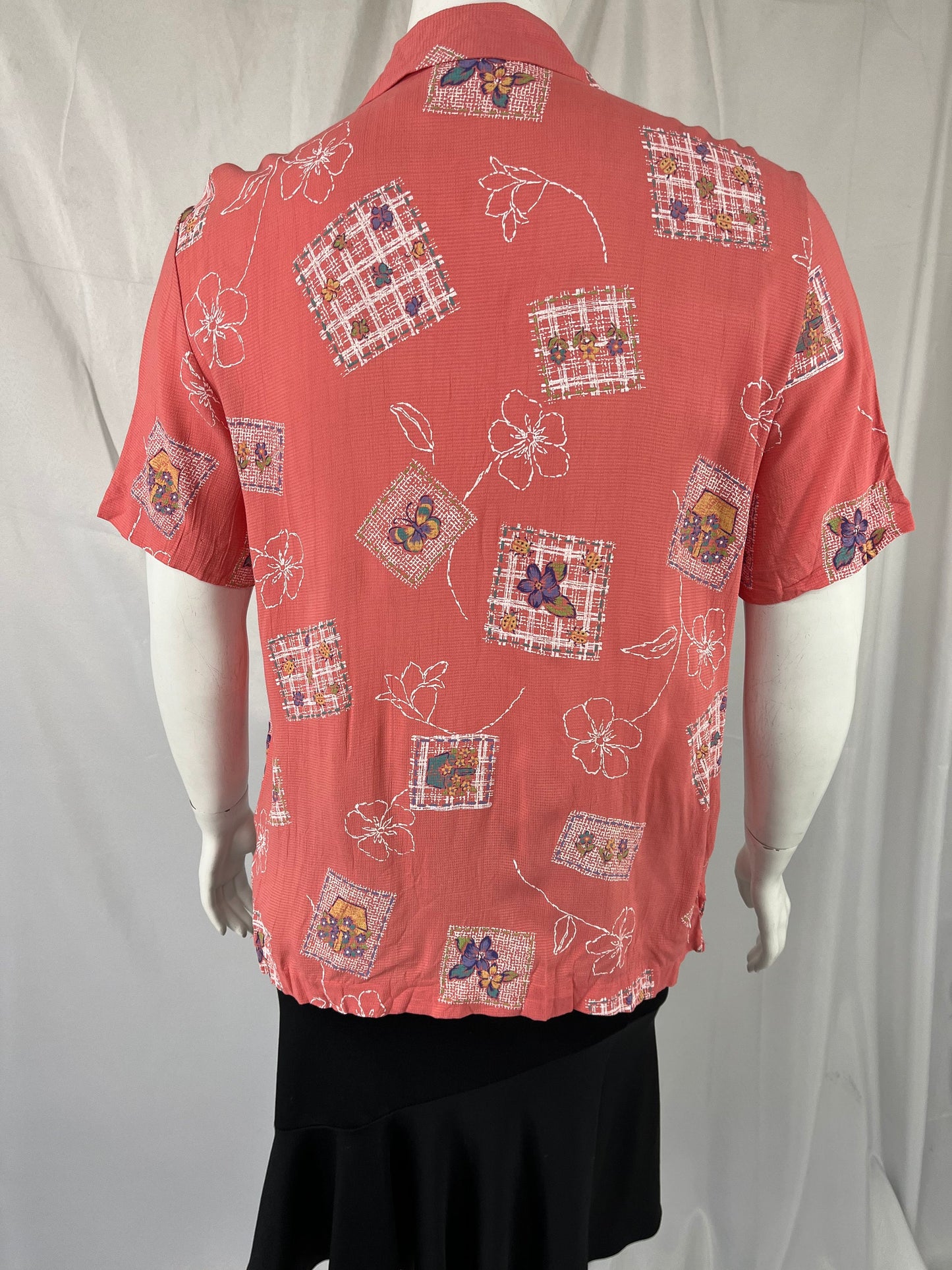 Cute Vintage Layered Button Up By Alfred Dunner / Size 14 / View Description For Measurements And Condition Details