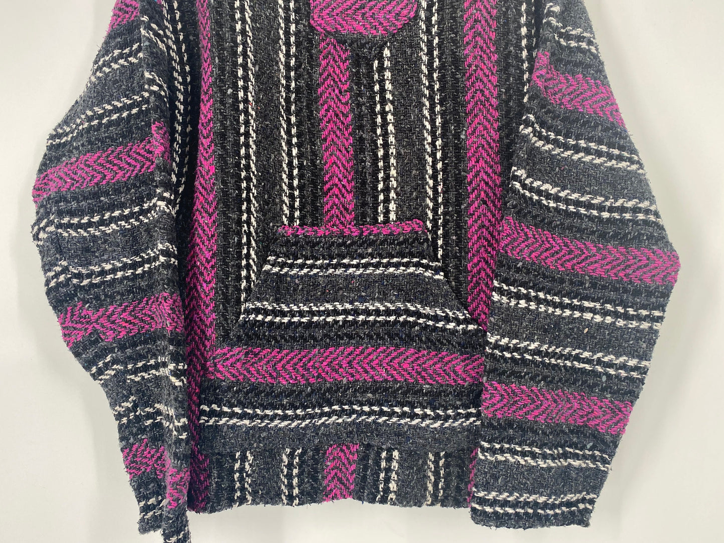 Bright Pink And Gray Baja Hoodie By Baja Joe \ Size L \ Please See Item Description And Measurements