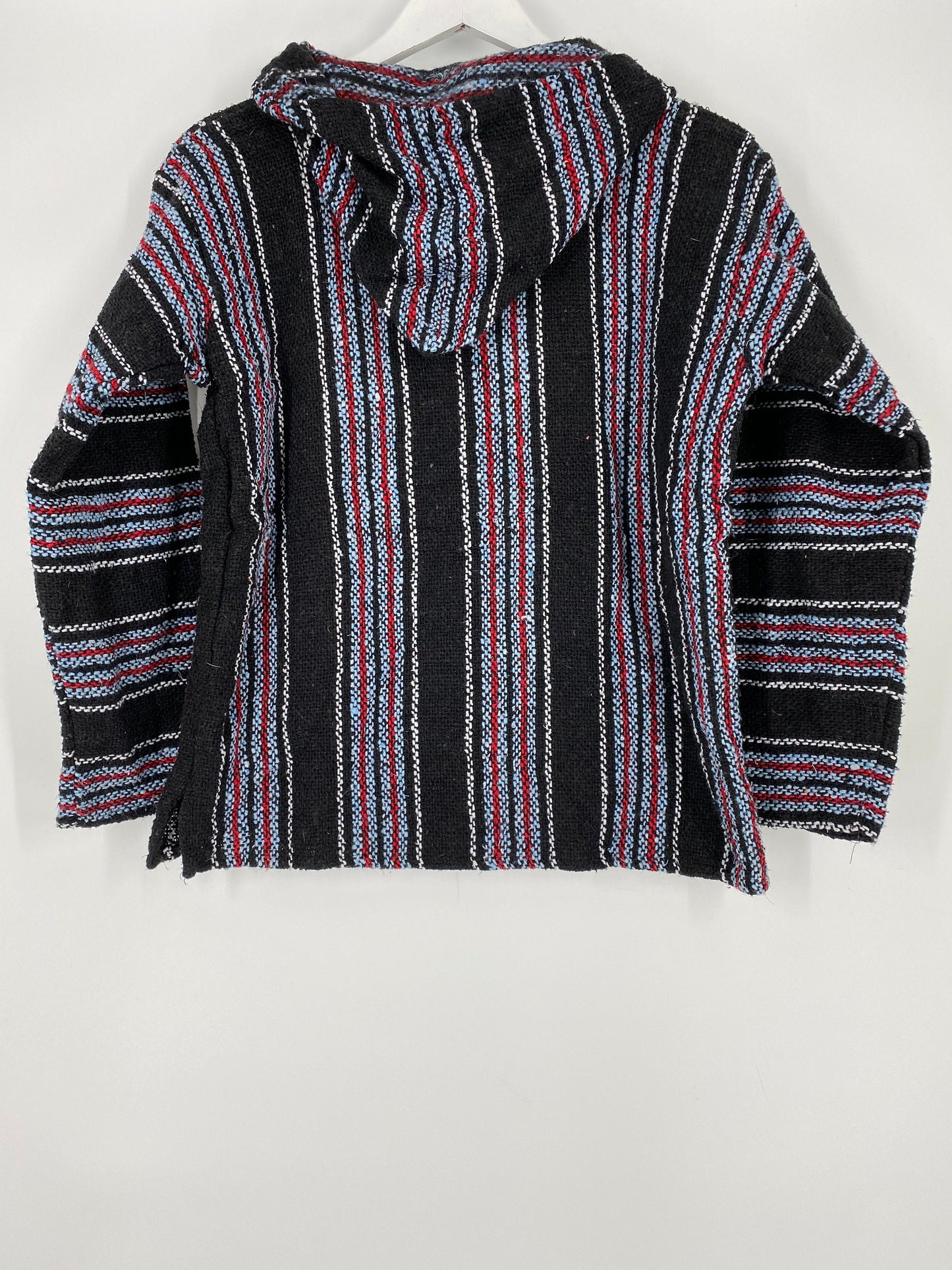 Black Baja Hoodie With Red White & Blue Stripes By Cienfuegos \ Size S \ Please See Item Description And Measurements