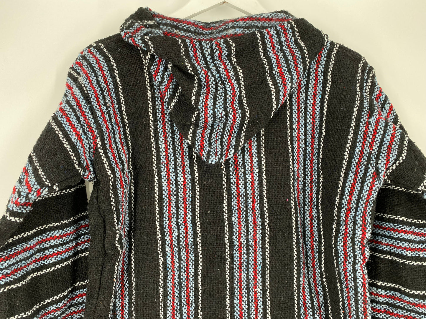 Black Baja Hoodie With Red White & Blue Stripes By Cienfuegos \ Size S \ Please See Item Description And Measurements