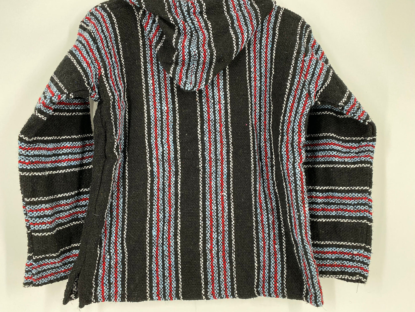 Black Baja Hoodie With Red White & Blue Stripes By Cienfuegos \ Size S \ Please See Item Description And Measurements