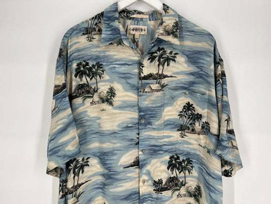 Mens Tropical Short Sleeve Button Up Shirt By Campia Moda / Size XL / View Description For Measurements And Condition Details