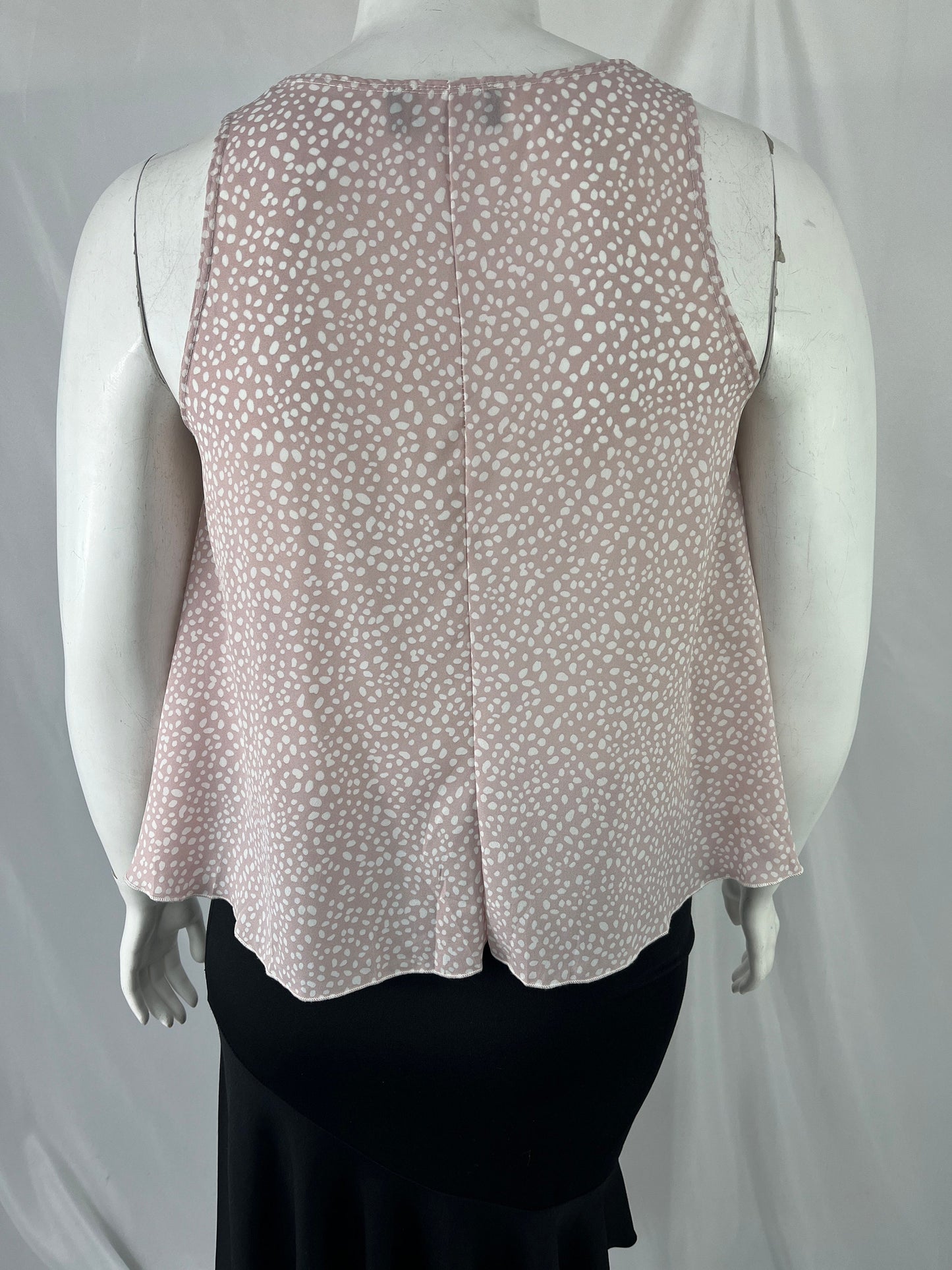 Pale Pink Tank Top With White Dots By Marianne / Size 1X / View Description For Measurements And Condition Details