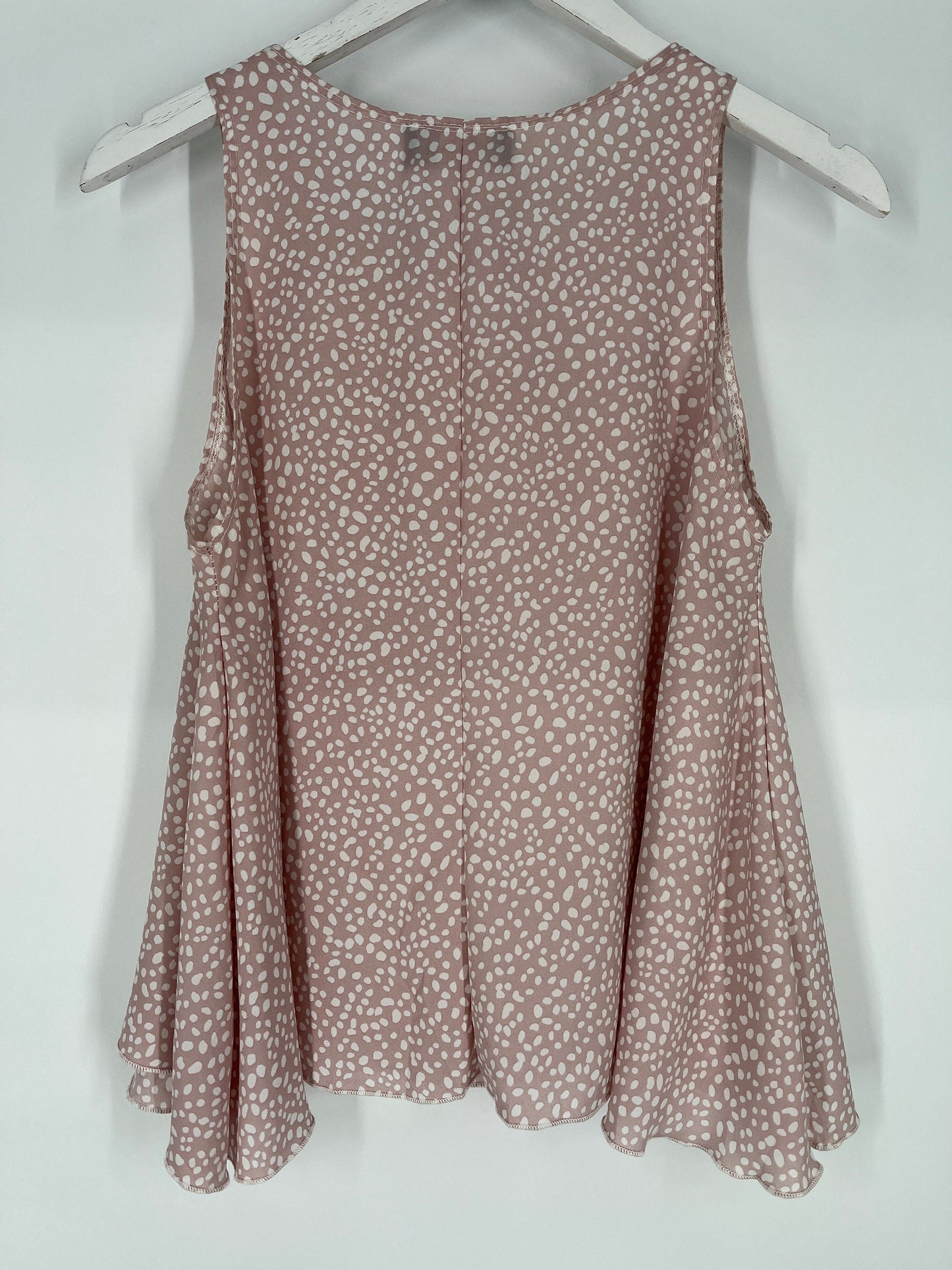 Pale Pink Tank Top With White Dots By Marianne / Size 1X / View Description For Measurements And Condition Details