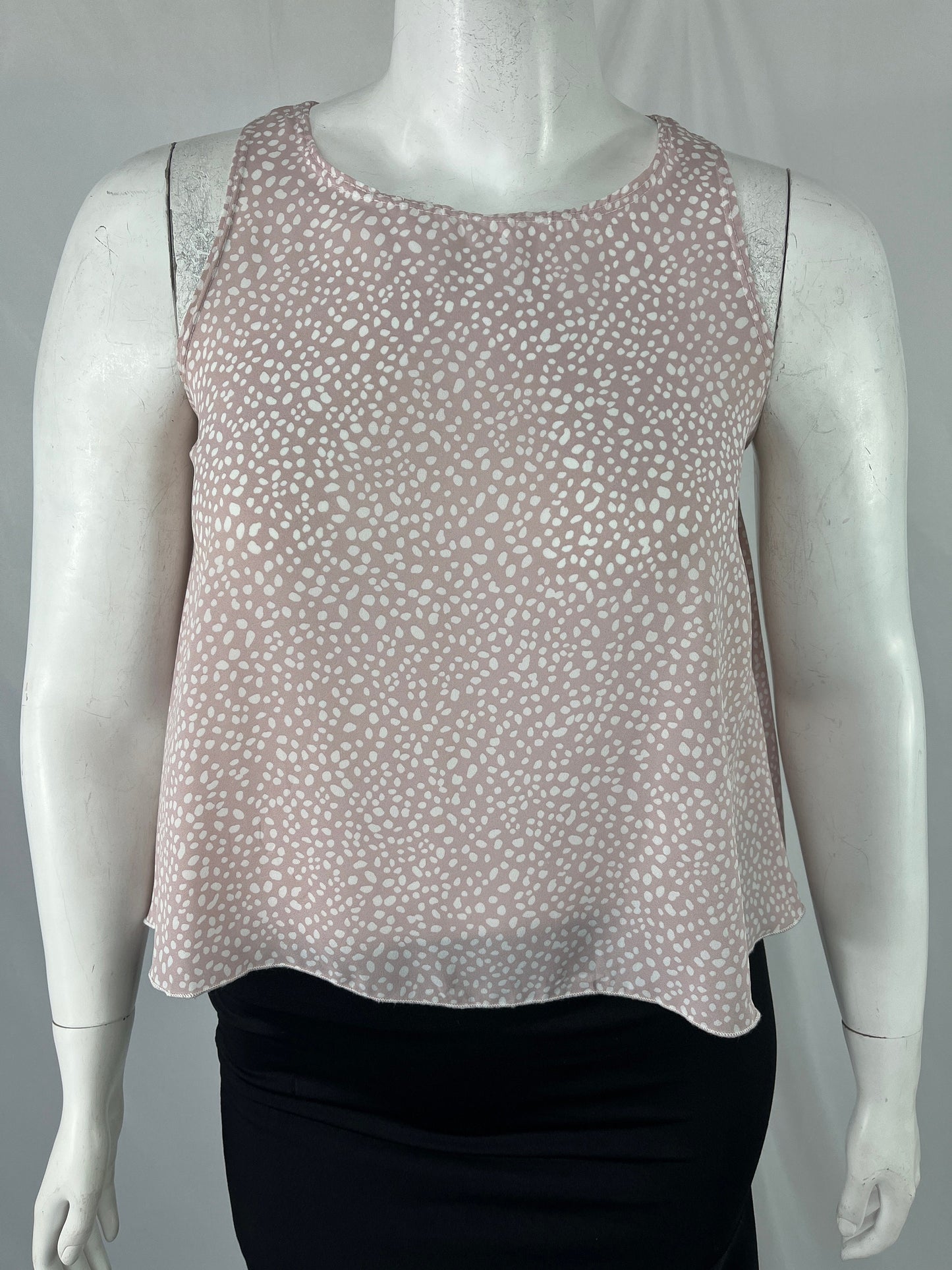 Pale Pink Tank Top With White Dots By Marianne / Size 1X / View Description For Measurements And Condition Details