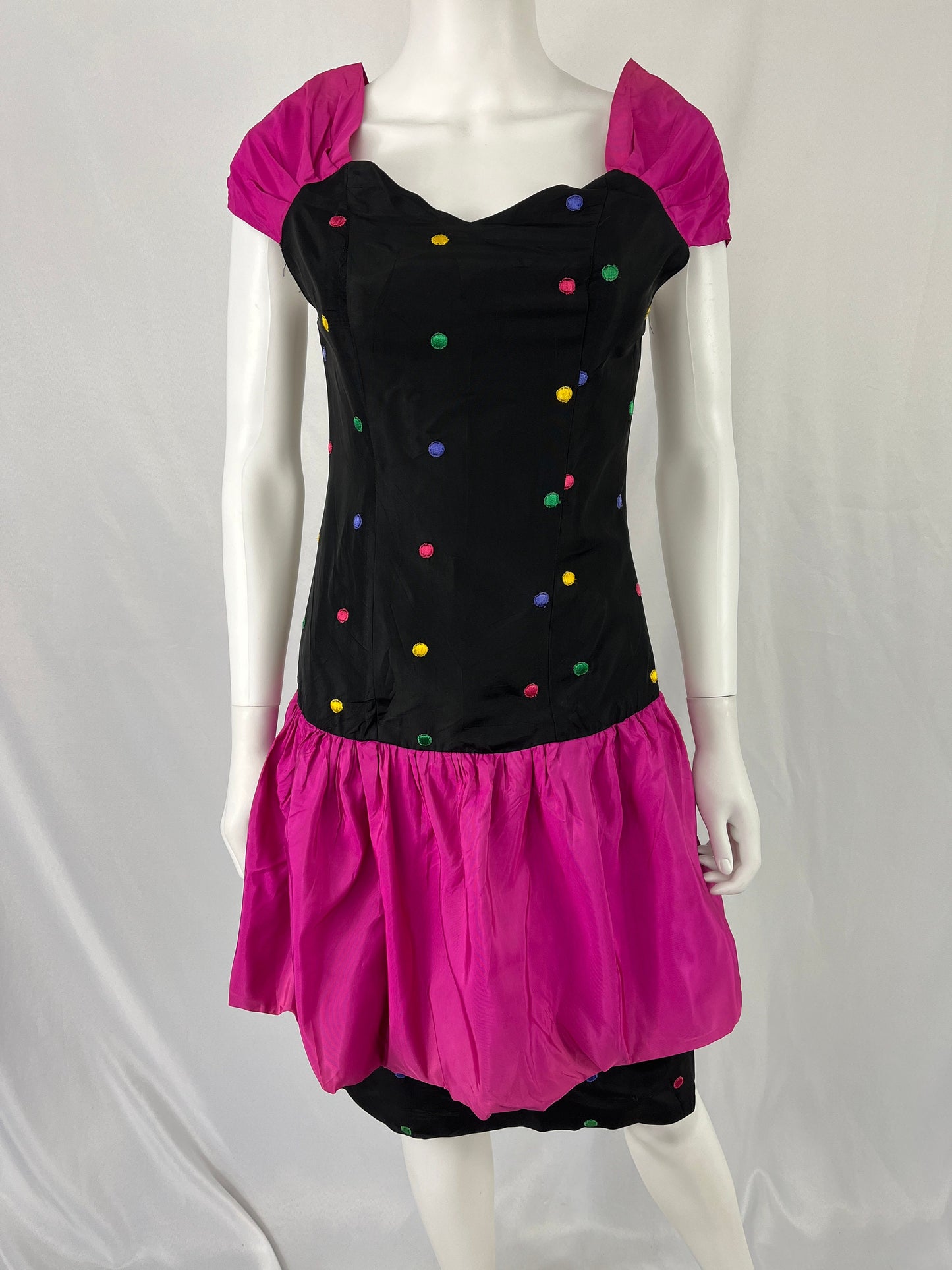 Cute Vintage Polka Dot Dress With Drop Waist By Erika / Size 5-6 / View Description For Measurements And Condition Details