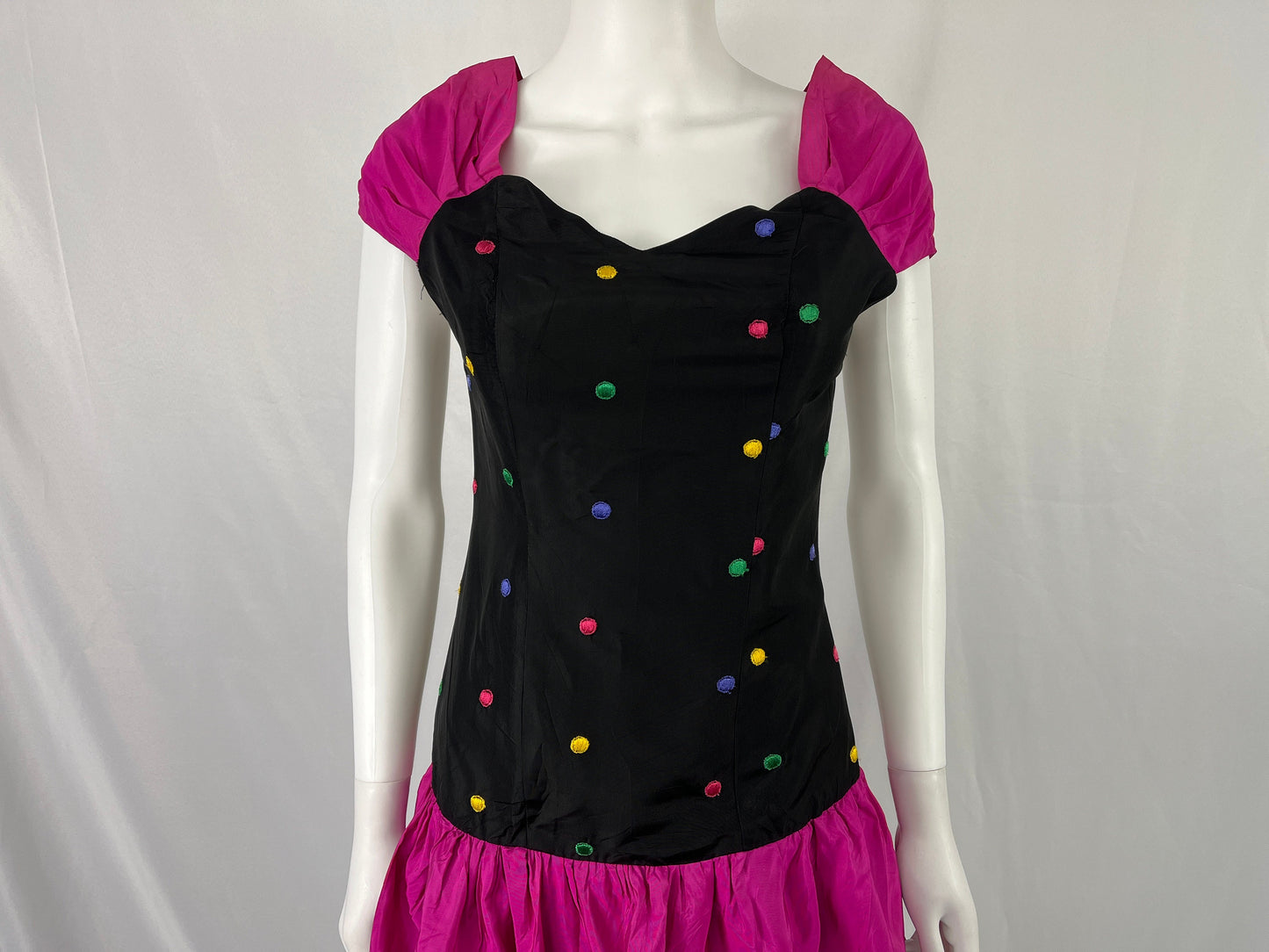 Cute Vintage Polka Dot Dress With Drop Waist By Erika / Size 5-6 / View Description For Measurements And Condition Details